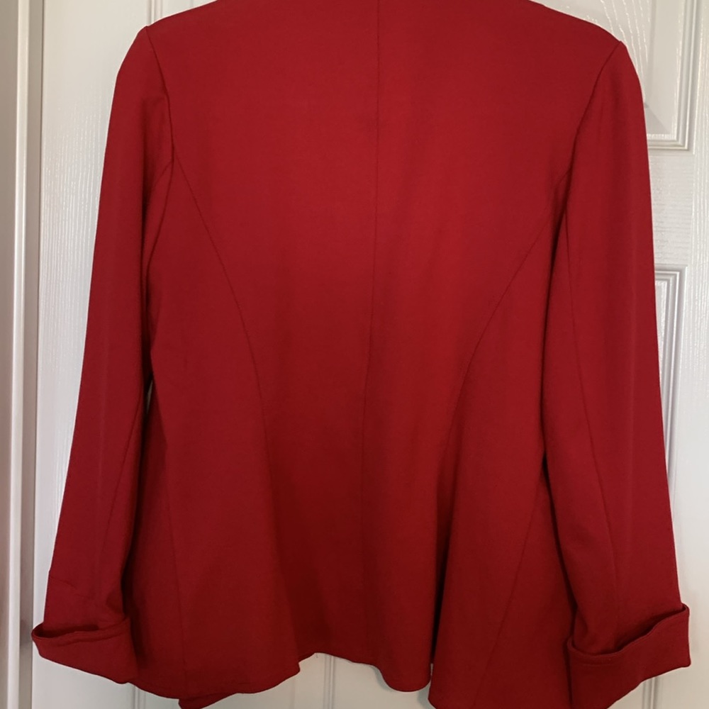 Zippy Red Open Front Jacket - image 4